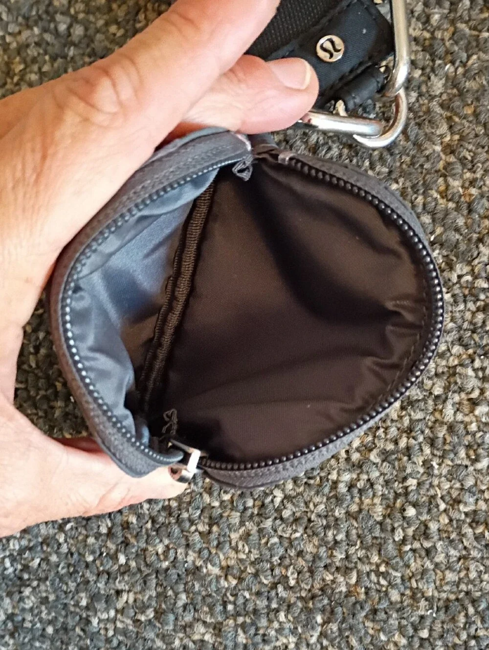 lululemon athletica Black Wristlet Key Pouch